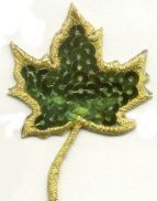 Sequin Green Leaf CLEARANCE