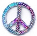Sequin Peace Sign - Multicolor