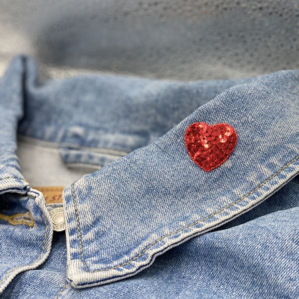 Valentine Red Sequin Small Heart