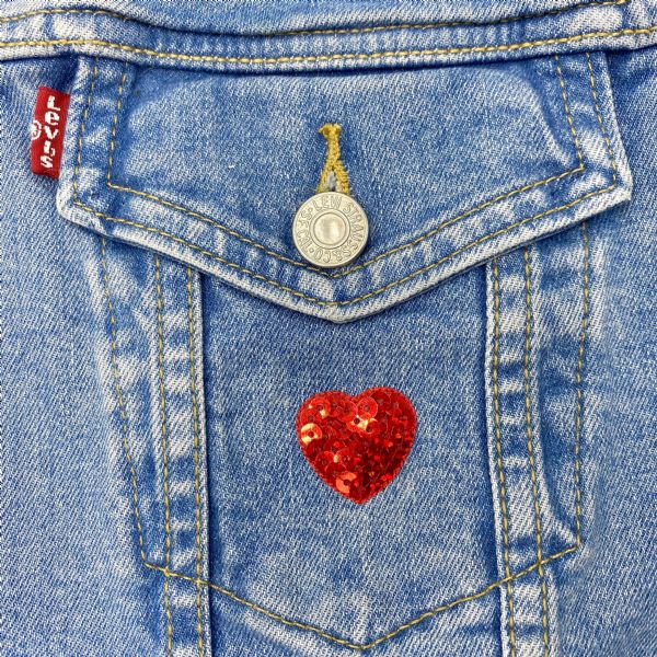 Valentine Red Sequin Small Heart