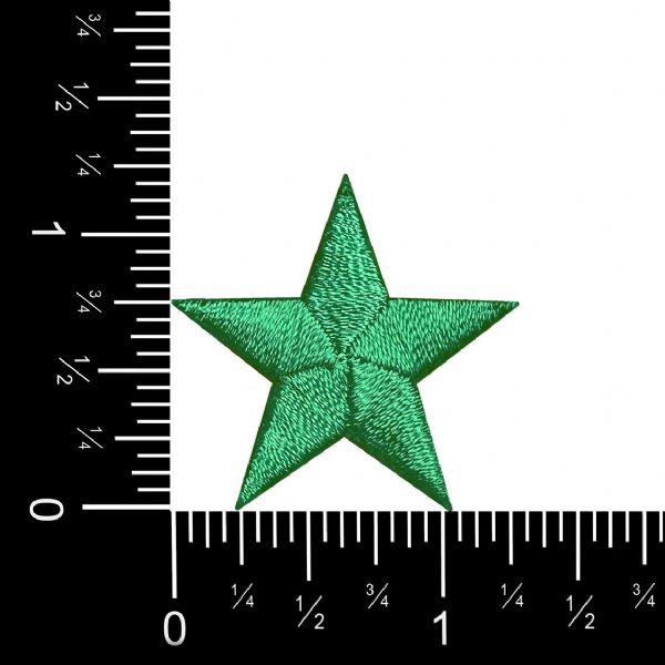 Stars 1-1/4" Green Star