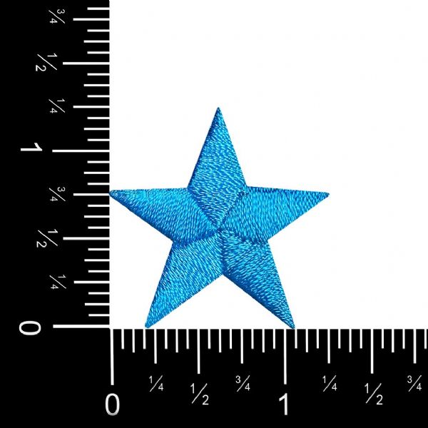 Stars 1-1/4" Turquoise Blue Star