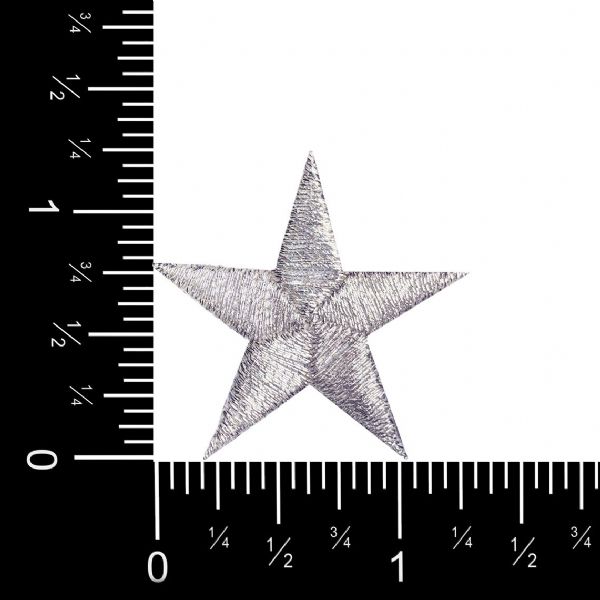Stars 1-1/4" Silver Star