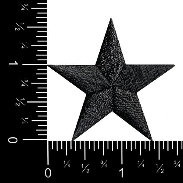 Stars 1-5/8" Black Star