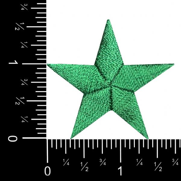 Stars 1-5/8" Green Star