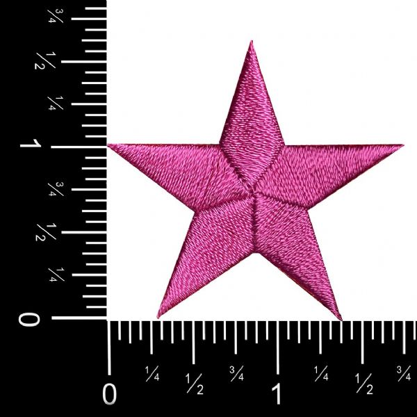 Stars 1-5/8" Hot Pink Fuchsia Star