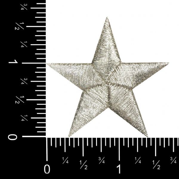 Stars 1-5/8" Silver Star