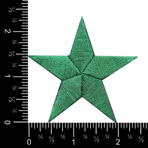 Stars 2-3/8"  Green Star