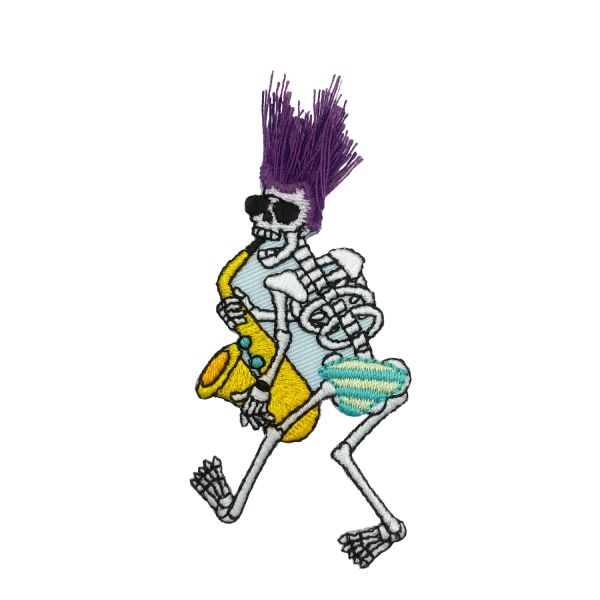 Skeleton with Saxophone