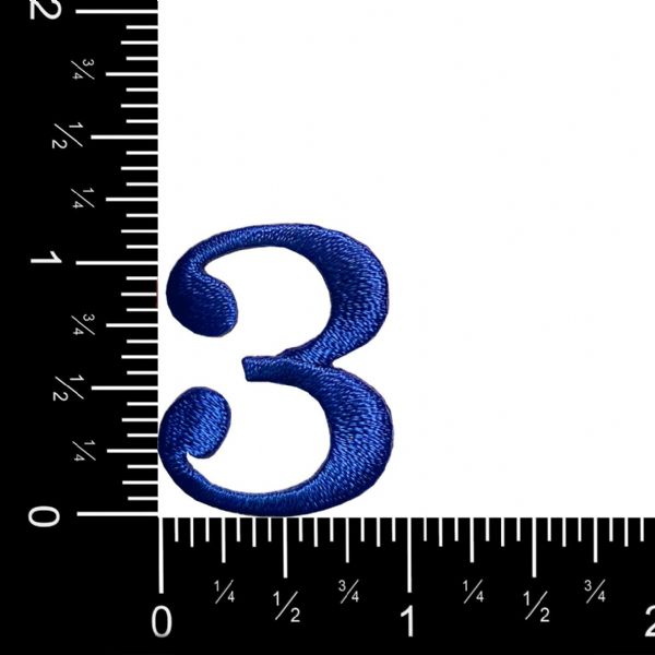 1.25" Blue - Number 3