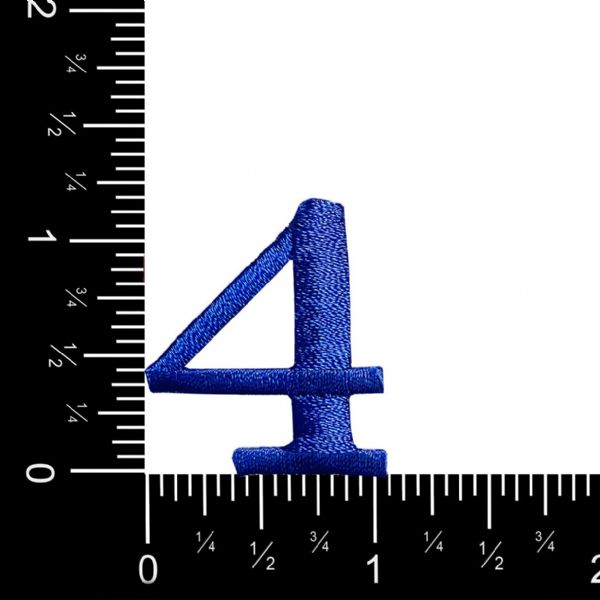 1.25" Blue - Number 4
