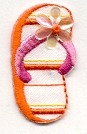 FLIP FLOP ORANGE SMALL IRON ON PATCH 696472-BR
