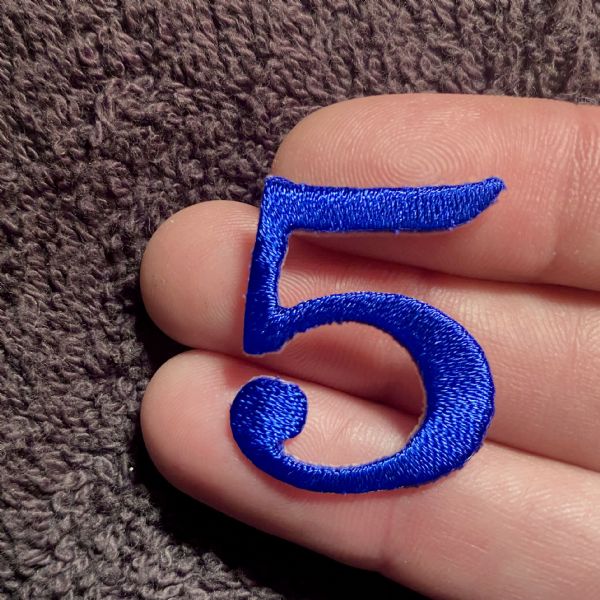 1.25" Blue - Number 5