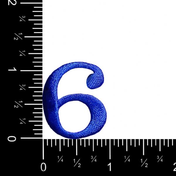 1.25" Blue - Number 6