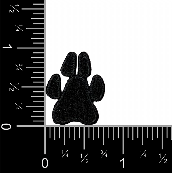 Small Animal Dog Paw Print Black