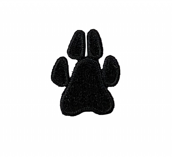 Small Animal Dog Paw Print Black