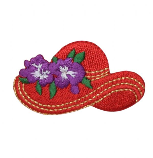 Red Hat with Purple Flowers CLEARANCE