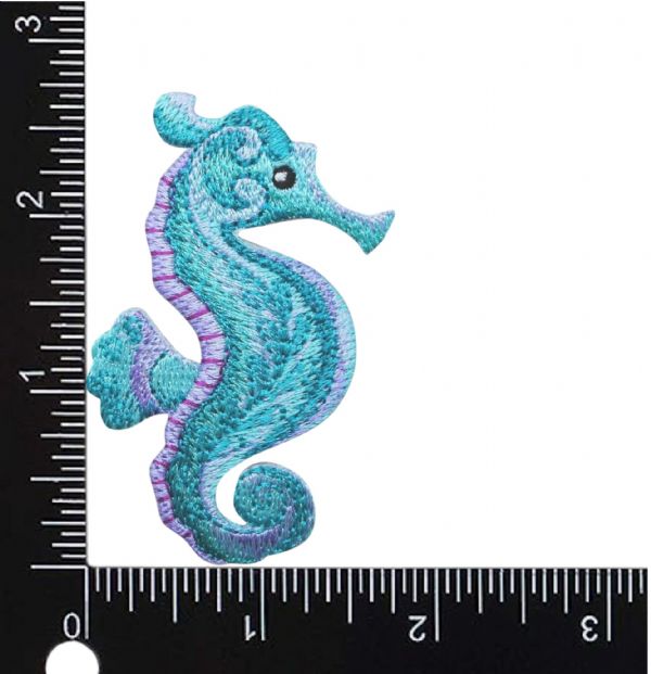 Seahorse - Blue/Green Embroidered Patch