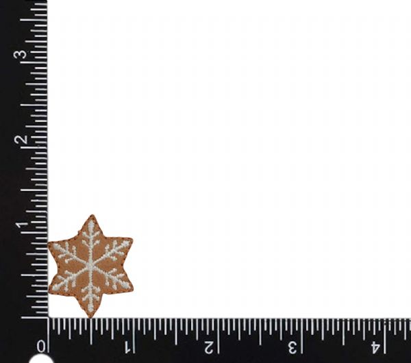 1" Gingerbread Snowflake Cookie