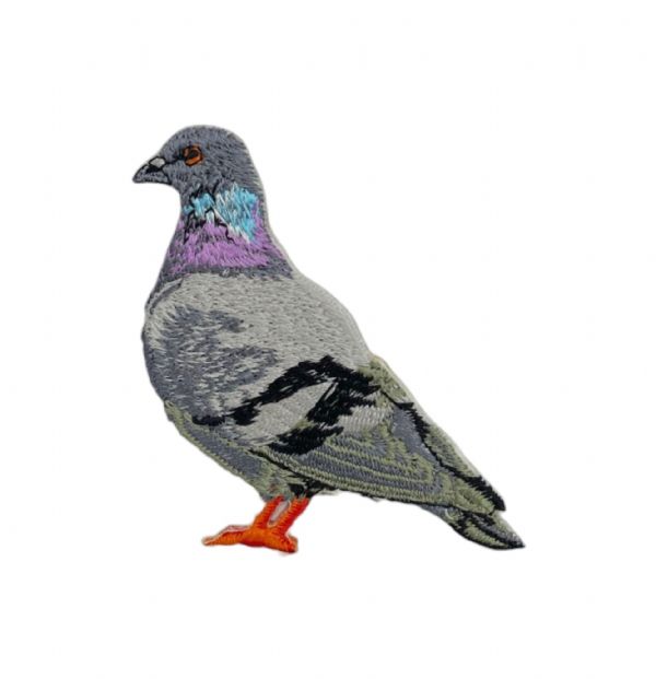 Rock Dove Pigeon Embroidered Patch