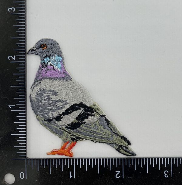 Rock Dove Pigeon Embroidered Patch