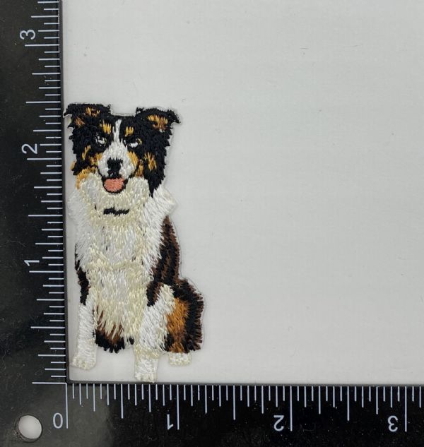 Australian Shepherd Sitting Embroidered Patch
