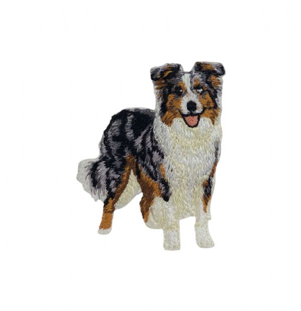 Australian Shepherd Standing Embroidered Patch