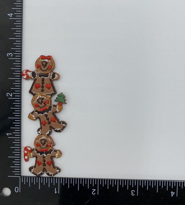 Gingerbread Man Stack Iron on Patch