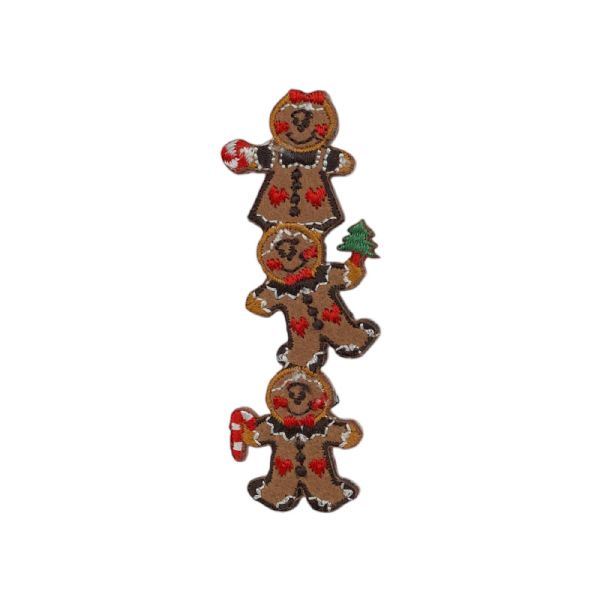 Gingerbread Man Stack Iron on Patch