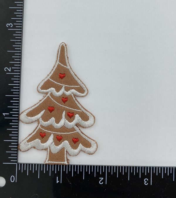 Gingerbread Tree Iron on Patch