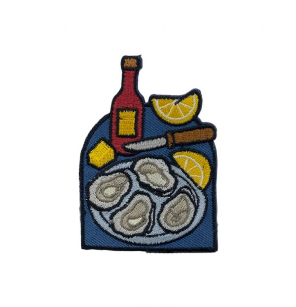 Clam Platter Iron on Patch