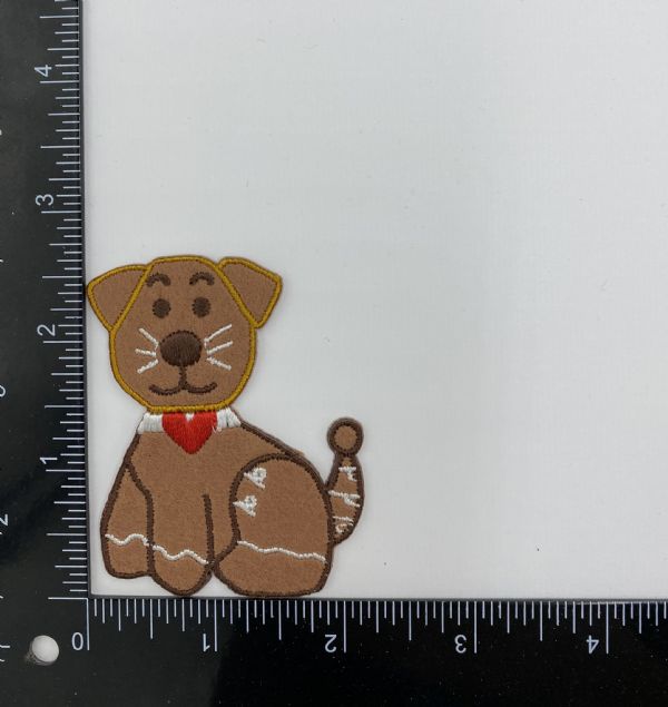 Gingerbread Dog Iron on Patch