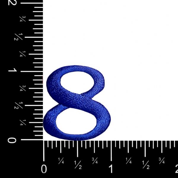 1.25" Blue - Number 8