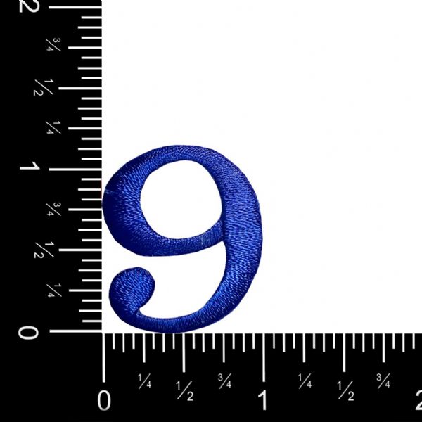 1.25" Blue - Number 9