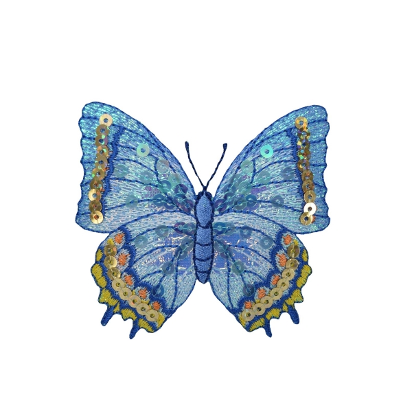 Butterfly - Blue/Yellow Sequin 