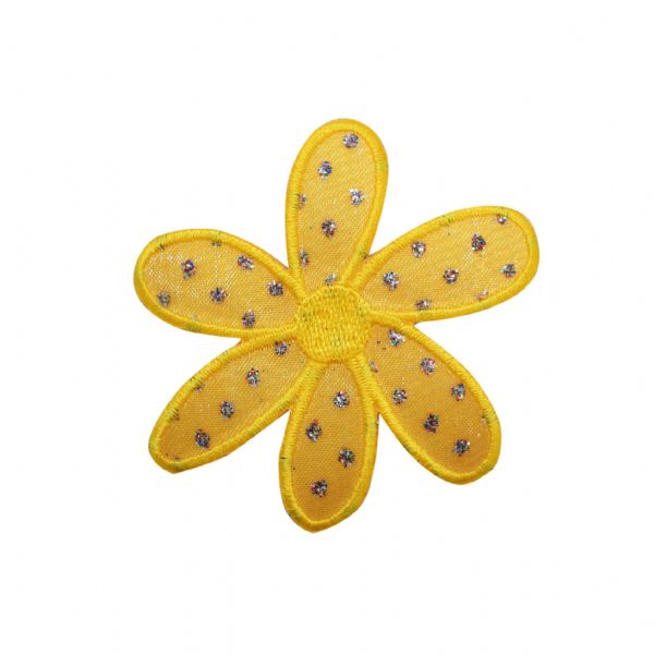 Yellow Flower with Glitter CLEARANCE