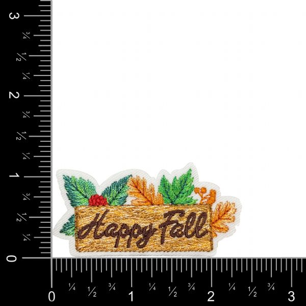 Happy Fall Sign with Leaves