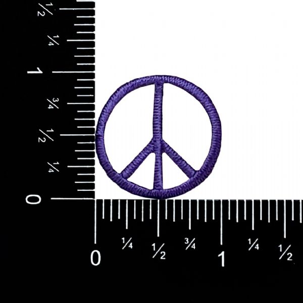 1" Peace Sign - Purple