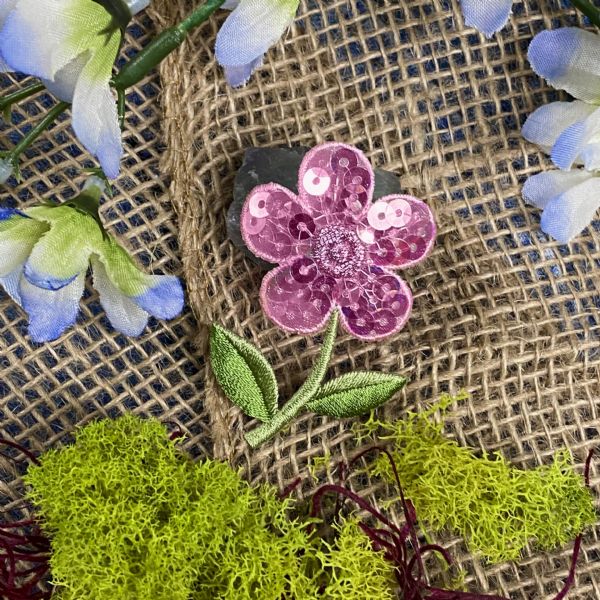 Pink Sequin Flower - CLEARANCE
