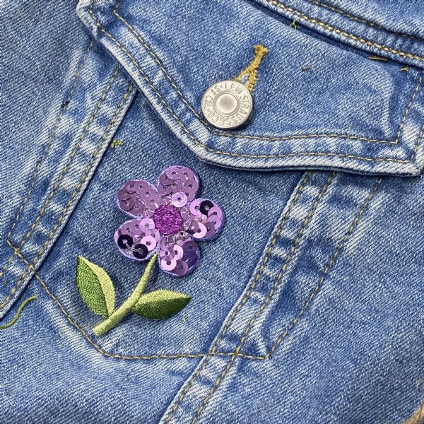 Purple Sequin Flower - CLEARANCE