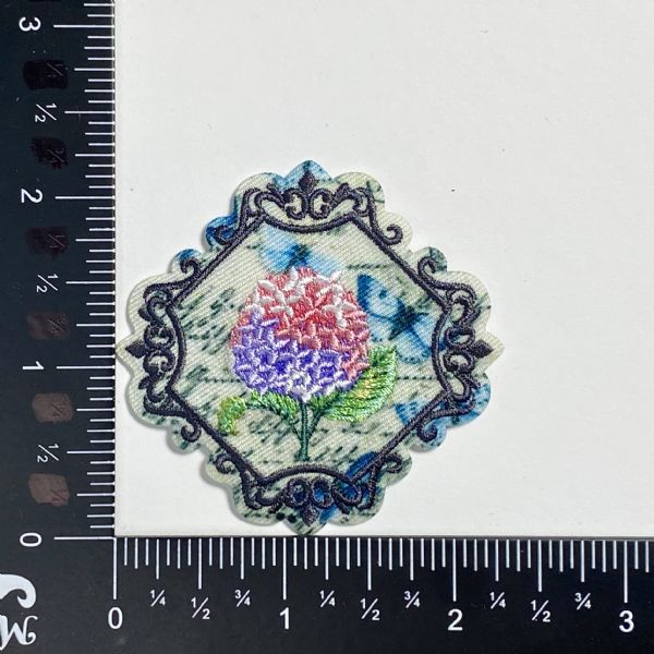 Hydrangea in Postage Stamp Frame