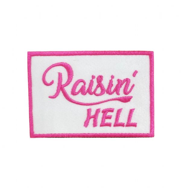 Raisin Hell - Red Embroidered Patch