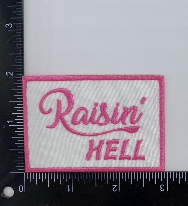 Raisin Hell - Red Embroidered Patch