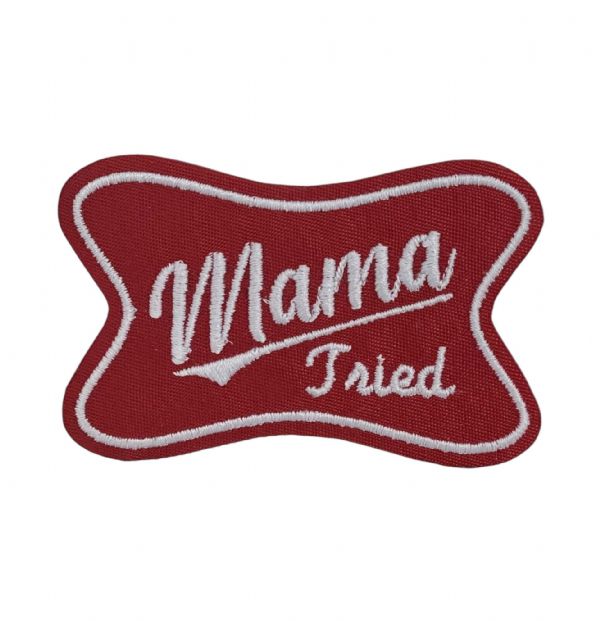 Mama Tried - Red Embroidered Patch