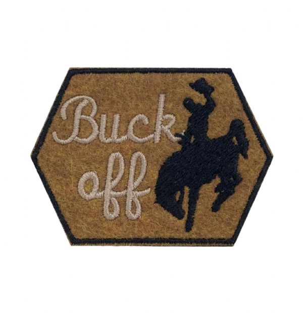 Buck Off Western Bronco Embroidered Patch