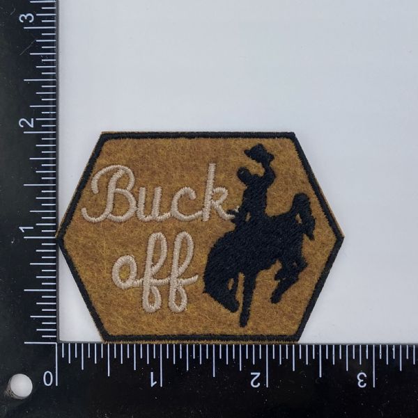 Buck Off Western Bronco Embroidered Patch