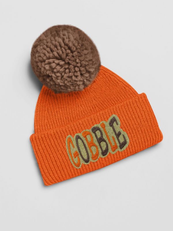 GOBBLE, Glitter Thanksgiving Patch