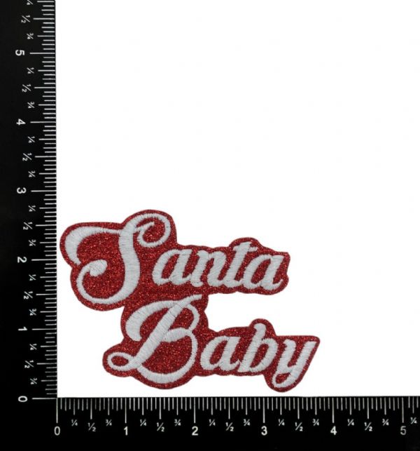 Santa Baby, Glitter Christmas Patch