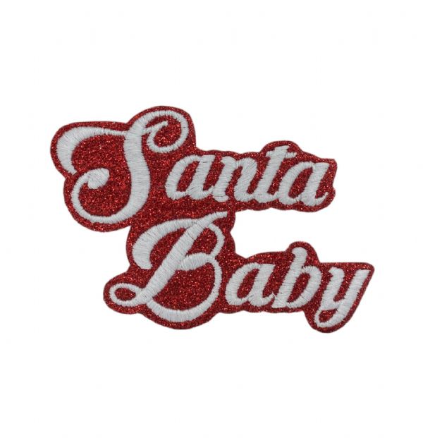Santa Baby, Glitter Christmas Patch