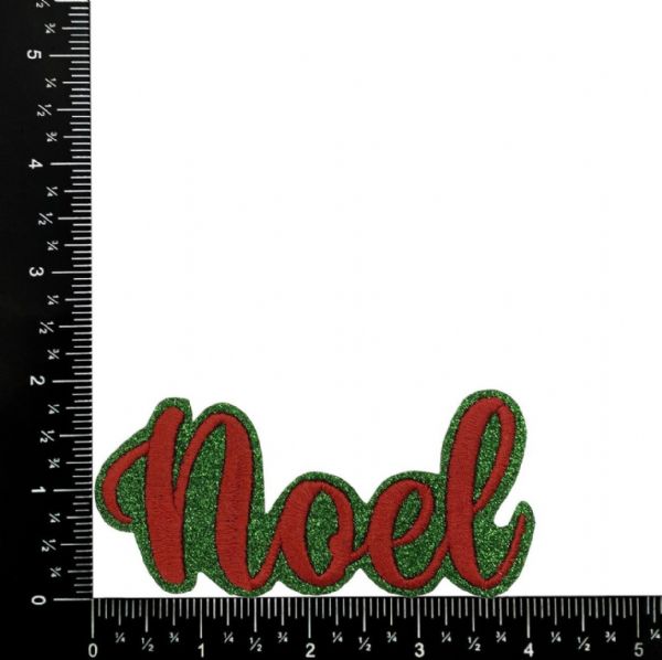 Noel, Glitter Christmas Patch
